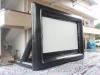 Inflatable black movie screen