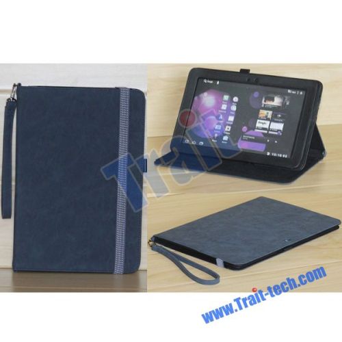 Elegant Folding PU Leather Stand Case Cover for Samsung Galaxy Tab P7510/ P7500(Black)