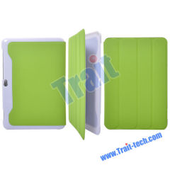 PU Leather Cover Hard Back Case for Samsung Galaxy Tab P7300 P7310(Green)