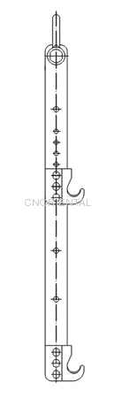 vertical 2 bundle conductor lifting hook for transmission line construction