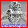Sterling silver european silver owl charm | european zable charms