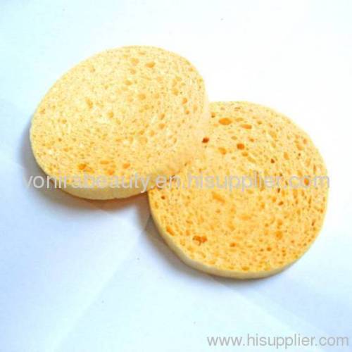 Compressed Facial Cleansing cellulose Sponges, Beige