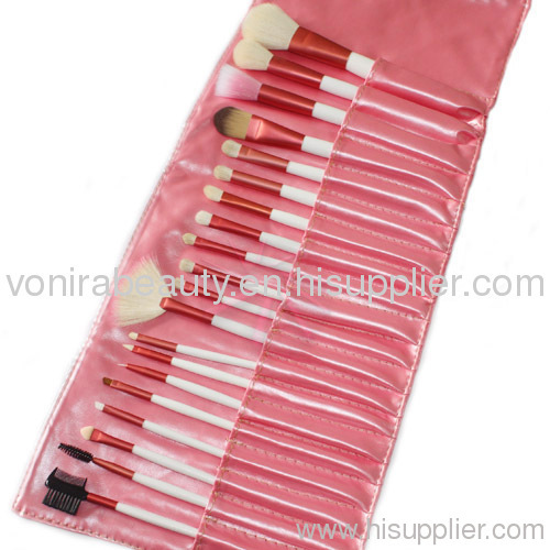 20 pcs Goat Make Up Cosmetic Brush Set Kit Pink Case