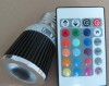 5W Hi-Power RGB LED Spotlight (E27,E14,GU10,MR16) Base (Music+IR) Control