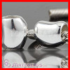 European sterling silver olive beads