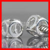 Sterling silver European Hollow Cube bead Charms