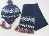 acrylic jacquard knitted set for kids