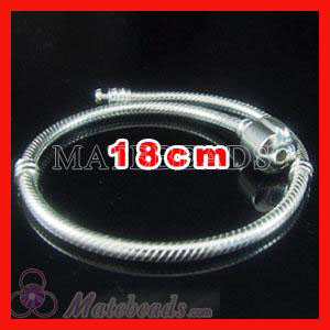 18cm European sterling silver bead bracelets