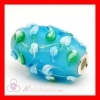 Olivary-shaped Large european glass blue beads