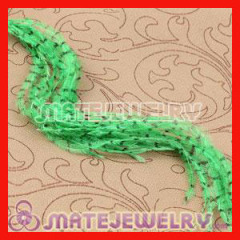 Green Striped Ostrich Plumes Trim Feather Hair Extensions