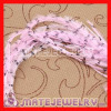 Pink Striped Ostrich Plumes Trim Feather Hair Extensions