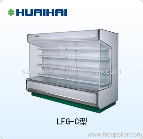 China HUAIHAI Supermarket Retail Refrigeration Multideck Open Vertical Display Case Merchandisers Chillers Freezers