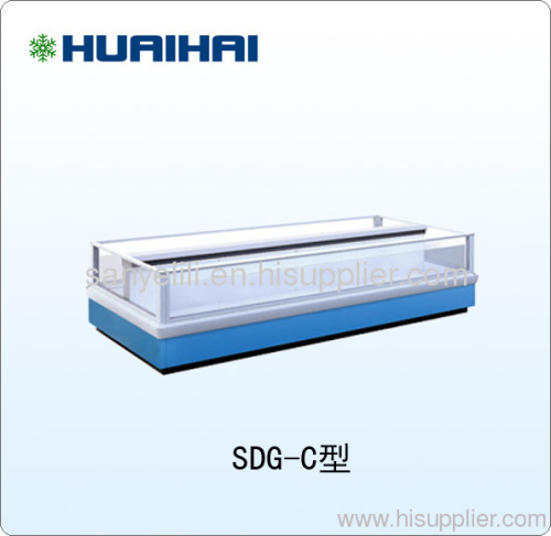 China HUAIHAI Supermarket Island Chest Display Deep Freezer Refrigerated Showcase Merchandisers