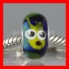 Environmental Murano Glass Beads with 925 sterling silver single core