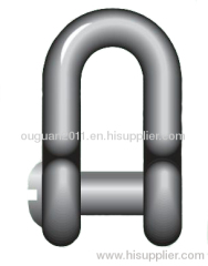 Dee shackle with counter sunk screw pin
