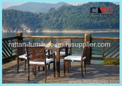 5 PCS Wicker Dinning Chair Dinning Table Dinning Set