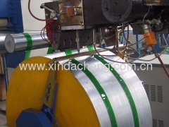 Plastic strap making machine