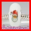 european style Printed Santa Claus Bead fit Largehole Jewelry Bracelets