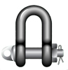 dee shackle with safety bolt