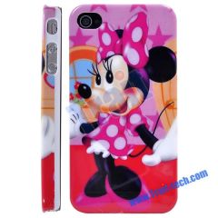 Unique Super Minnie Mouse Plastic Hard Case for iPhone 4