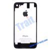 New Transparent Glass Replacement Back Cover Housing for iPhone 4S(Black)