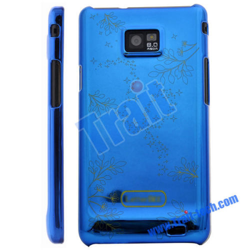 Electroplate Hard Shell Case Cover for Samsung Galaxy S2 i9100(Blue)