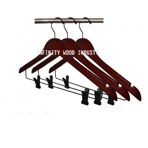 general solid wood hanger for shirt & pants