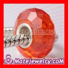 european Latest CZ Silver cubic zirconia red beads fit large hole bracelets