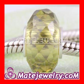 european cubic zirconia yellow beads fit czech beads