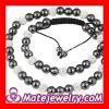 Shamballa Tresor Paris Long White Czech Crystal With Black Agate Beads Unisex Necklace