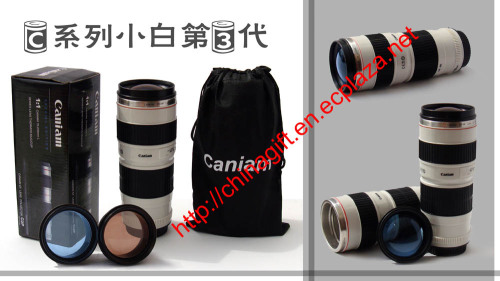 Caniam Coffee Mug White 1:1 70-200mm Lens thermos Mug/cup (White 3rd Generation)