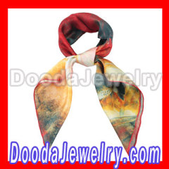 Pure Silk Scarves Medium Square recycled Silk Scarf Shawls Wholesale