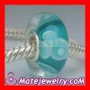 european chamilia glass blue beads with 925 sterling silver single core