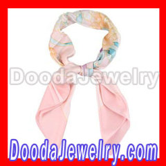 Pink Silk Scarf for Women Hand Painted Floral Large Square Silk Scarves