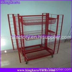 KingKara Iron Tube Storage Display Shelf Rack