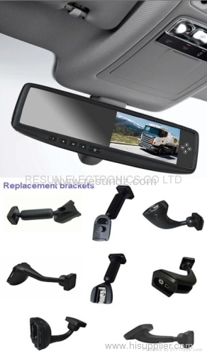 4.3 inch Car Rearview Mirror TFT LCD Monitor with 5-way Video Input for Camera and DVD