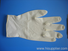 Disposable medical examination powdered rubber latex gloves