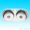 stainless steel double round kitchen sink