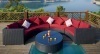 rattan patio furniture round sofa garden lounge set