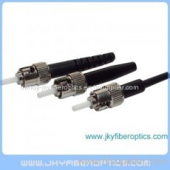 ST fiber connector with metal ferrule