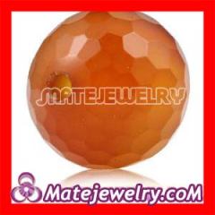 10mm Shamballa Style Faceted Orange Agate Beads Wholesale