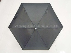 4 fold solid color pongee fibre glass rib sun umbrella