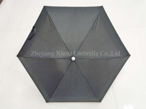 4 fold solid color pongee fibre glass rib sun umbrella