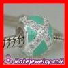 925 Solid Silver Charm Jewelry Enamel Beads with Stone