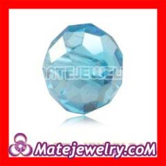 8mm Shamballa Style Blue Faceted Crystal Glass Beads