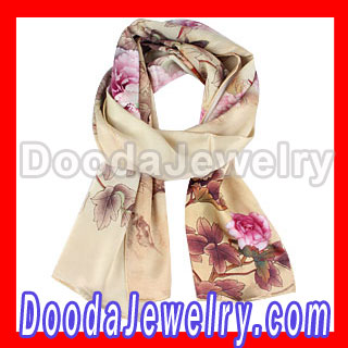 Cheap Designer Silk Scarves Long burberry french Silk Scarf Wholesale