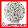 Shamballa 10mm Pave White Crystal Ball Beads