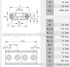 LFS32-F guideways bearing/LFS..-RB/LFS..-OL/72000 N/mm2