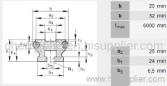 LFS32-N guideways bearings/ DIN 931/LFS52-NZZ