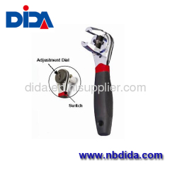 Dial adjusts jaws Adjustable Ratcheting Socket Wrench
